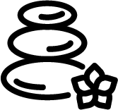 Hot stone massage therapy session at Abundant Holistic Health, showcasing relaxation techniques for improved well-being.